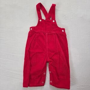 Vintage 60s Red Cord Overalls 3-6 months